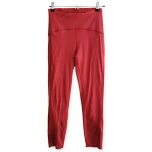 Lululemon Strength & Sweat Crop 23" Leggings Coral Pink Orange Size 6